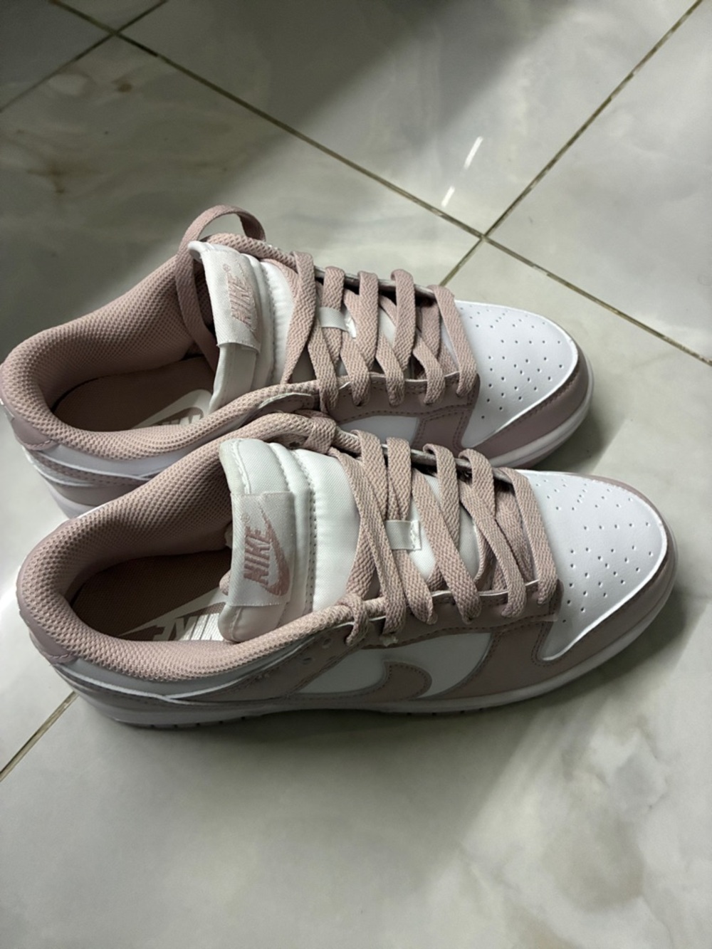 Nike Dunk Low Women’s “White Particle Rose” Sneakers Pink White Size 7 - Picture 3 of 13